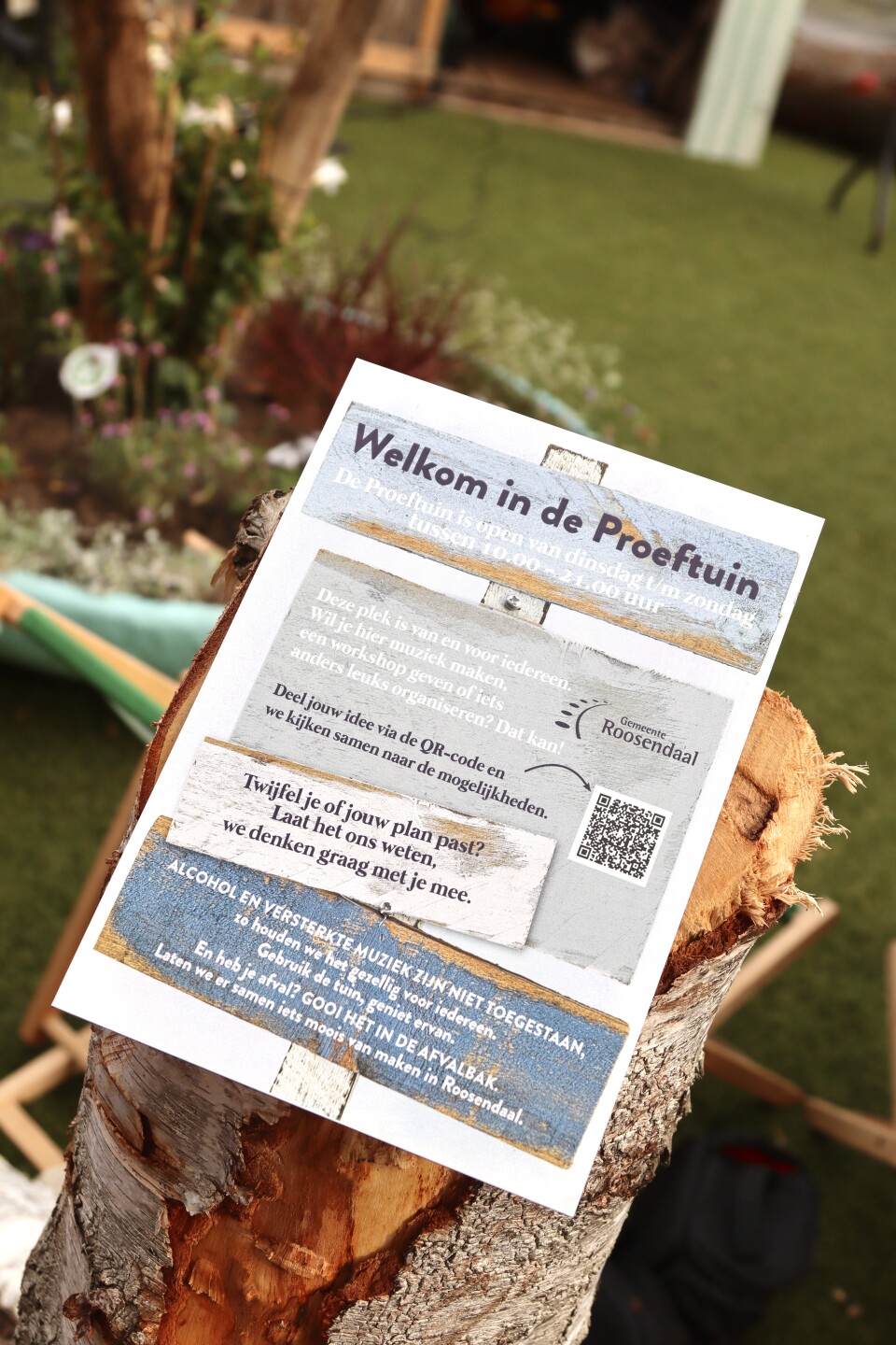 proeftuin bordje Nieuwe markt